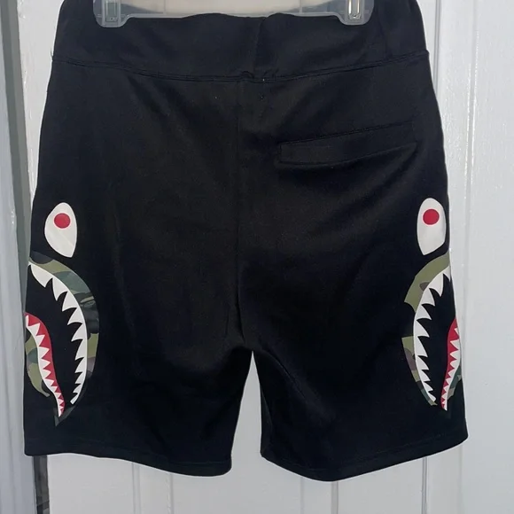 Bape shorts black size small but fit big